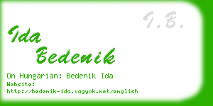 ida bedenik business card